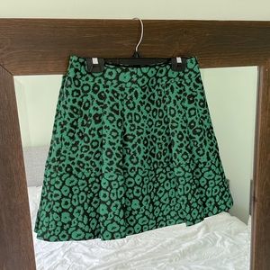 A-line Animal Print Skirt